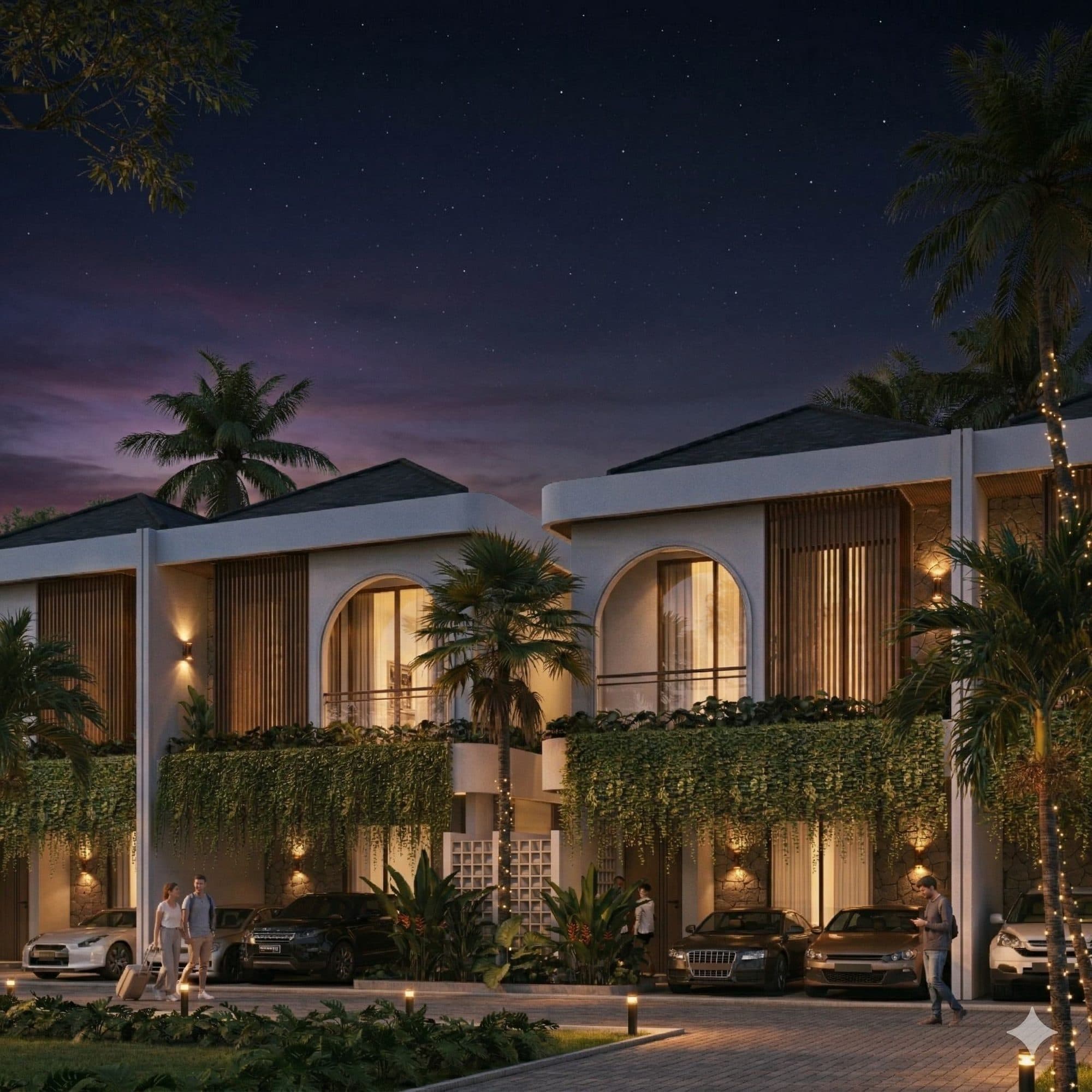 Amartya Residence — Arsitektur modern, dikelilingi kehijauan tropis.